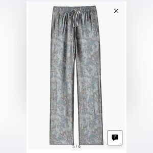 Zadig et Voltaire Pomy British Flowers Jacquard Drawstring Pants NWT